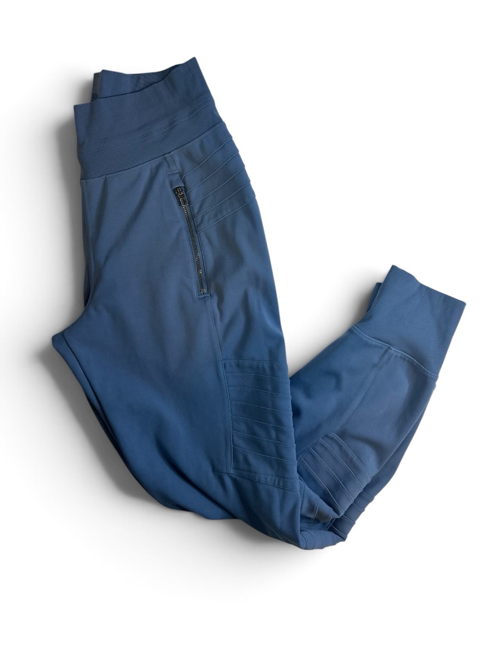 Athleta Venice Moto jogger pants women’s XS blue zip pocket